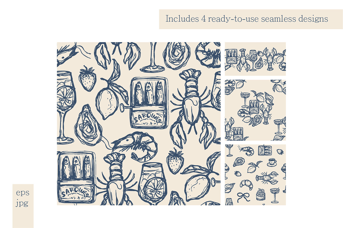 Mediterranean Mood - Line Collection, a Food Illustration by Svitlana Kharchuk (Photo 11 of 12)