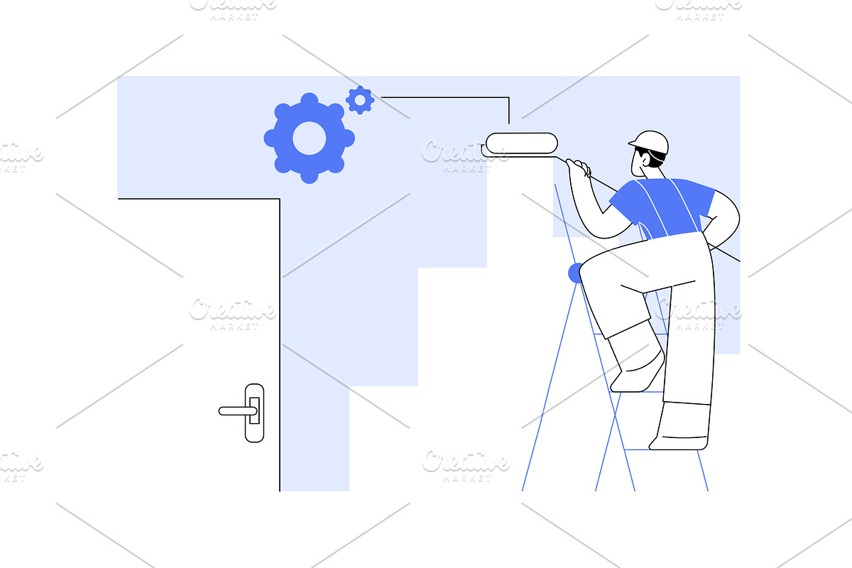 Professional painter isolated, a Finance Illustration by Visual Generation