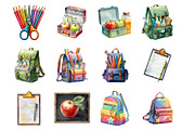 School Backpacks and Supplies, an Illustration by Design Market (Thumbnail 4 of 4)