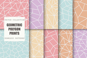Geometric polygon seamless patterns, a Pattern Graphic by ExpressShop