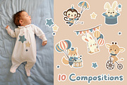 Circus - Baby Clipart & Patterns, a Decorative Illustration by JT_Design_Art (Thumbnail 4 of 9)