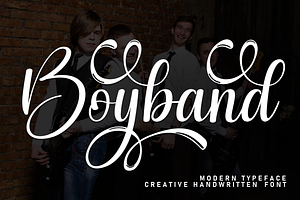 Boyband | Script Font, a Handwritten Font by Scratchones