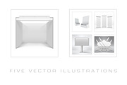 Blank white trade stands, a Work Illustration by majcot (Thumbnail 1 of 6)