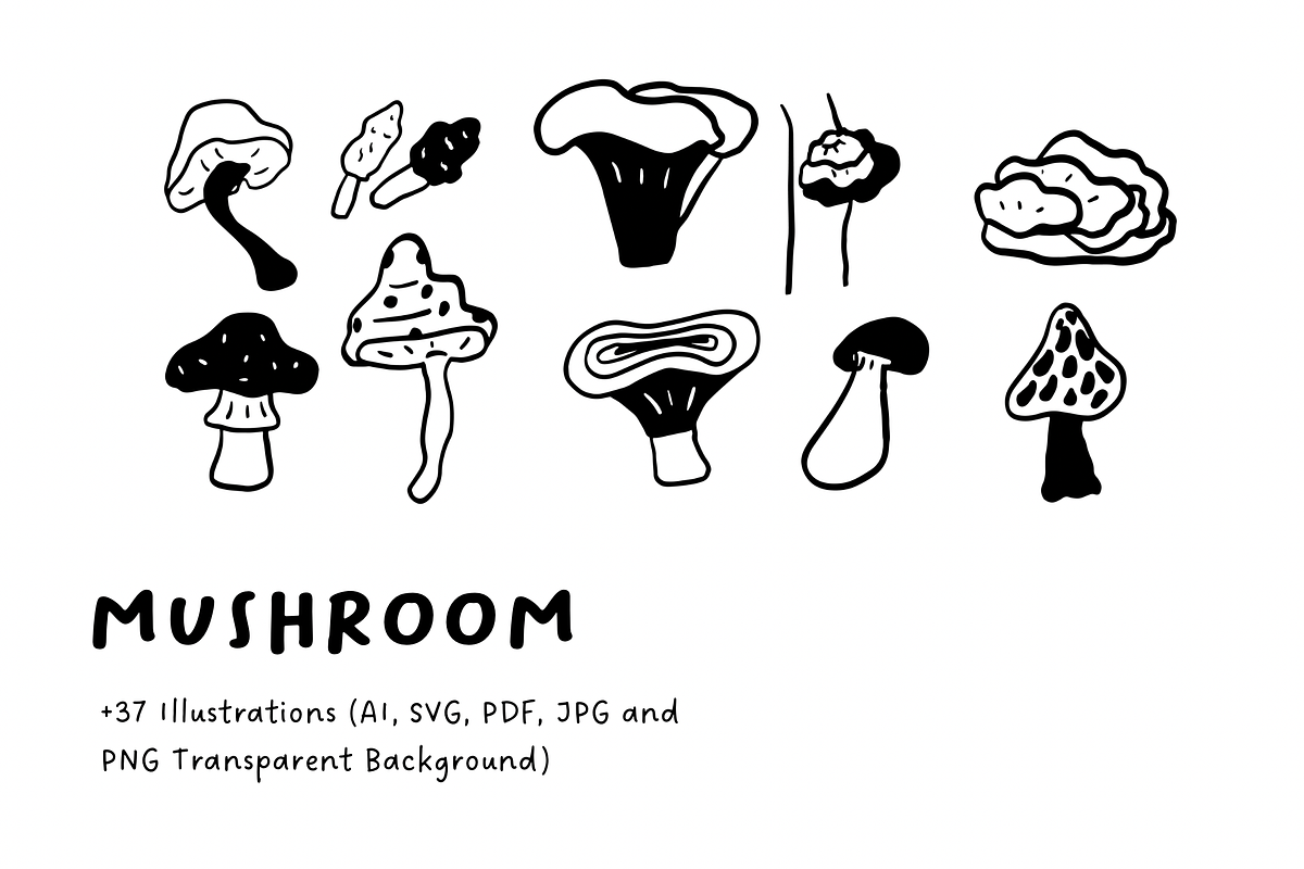 37+ Hand-Drawn Mushroom Illustration, an Object Illustration by The Journey Atelier (Photo 5 of 5)