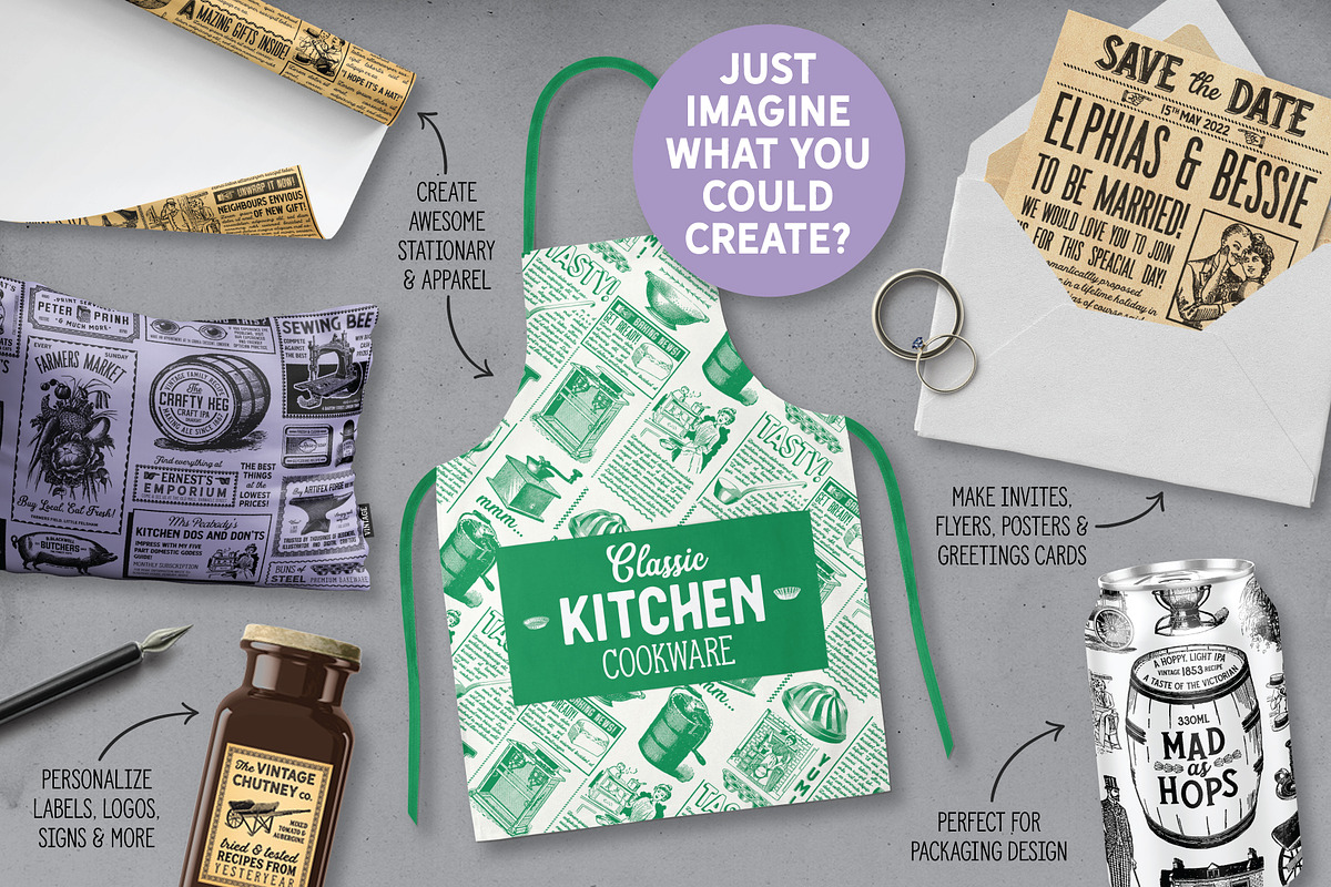 Vintage Newspaper Creator, a Brushes & More by The Artifex Forge (Photo 3 of 23)
