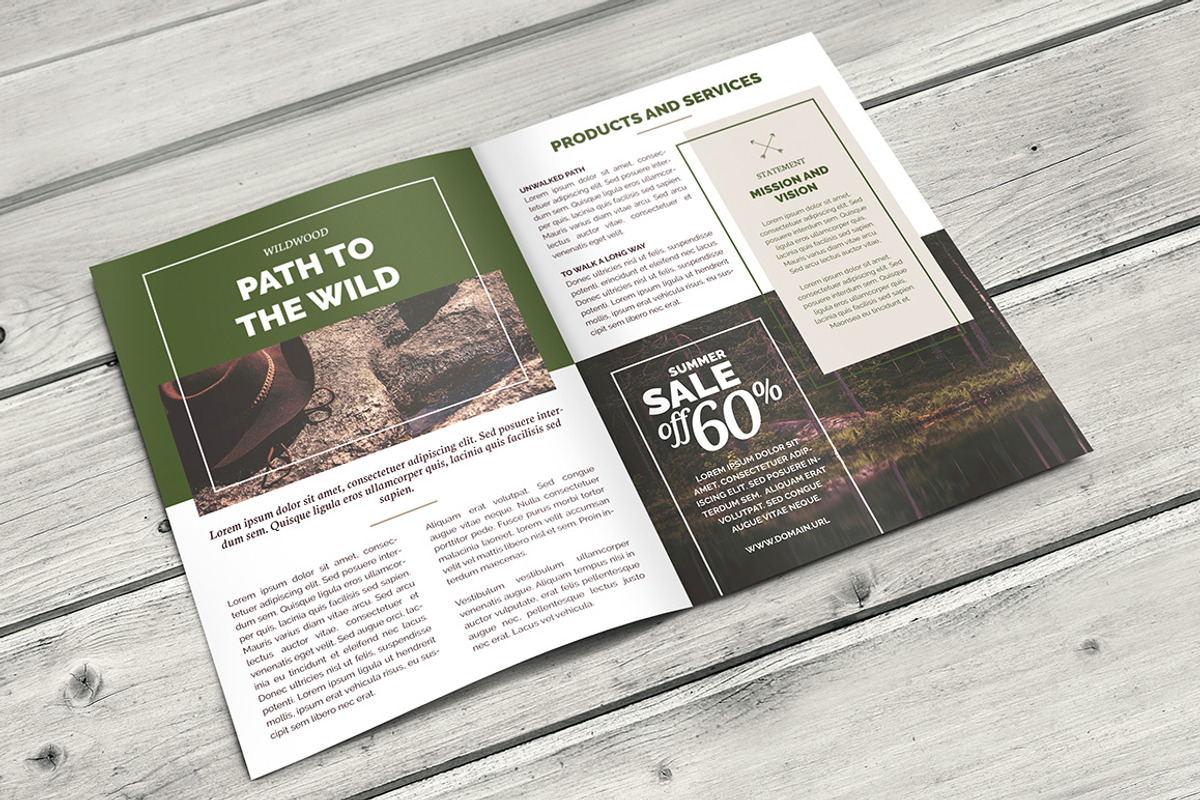 WILDWOOD bi-fold brochure, a Brochure Template by Mikko Lemola (Photo 3 of 6)