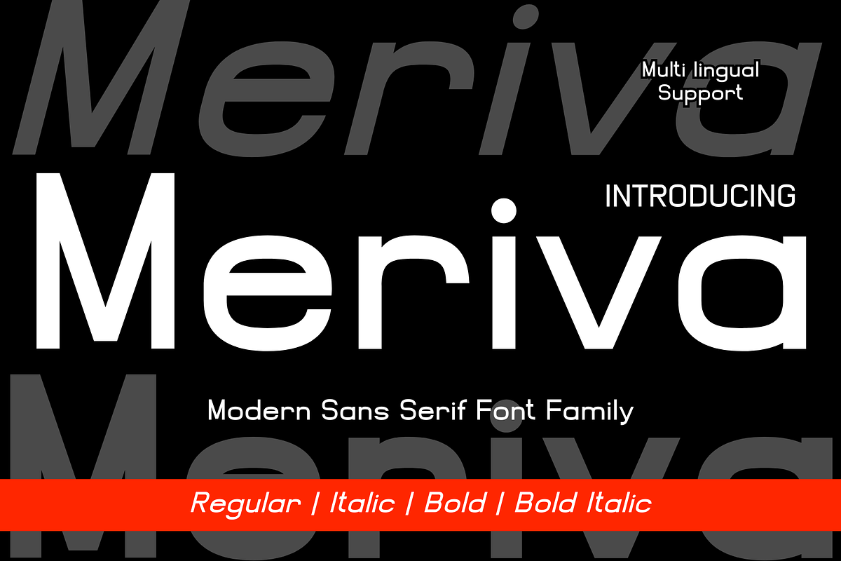 Meriva is a modern sans serif font, a Sans Serif Font by Brown Cupple (Photo 1 of 11)