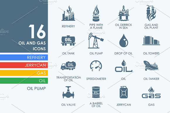 16 Oil And Gas Icons