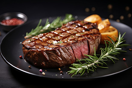 Delicious grilled pork beef steaks, a Background Photo by Pixeness