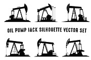 Oil Pump Jack Silhouette Vector Set, a Transportation Illustration by Gfx Expert Team (Thumbnail 2 of 3)