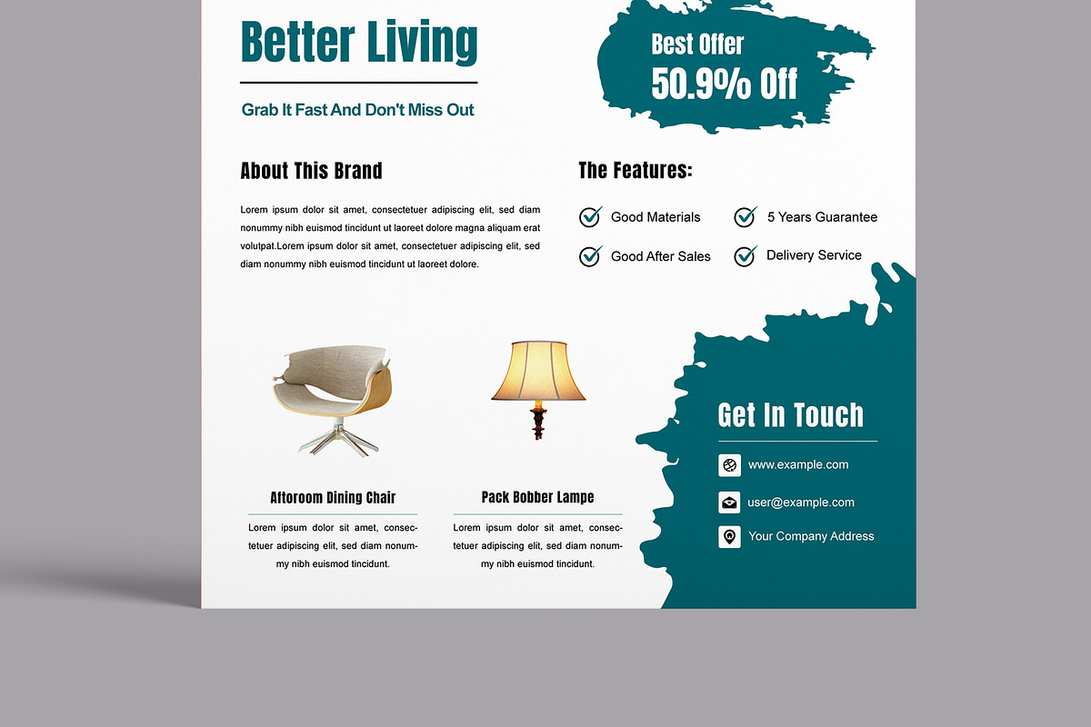 Furniture Flyer Template, a Flyer Template by MightyDesign (Photo 3 of 8)