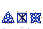 Flat Wiccan Symbols Illustration, a Solid Icon by MISS CHATZ (Thumbnail 3 of 3)