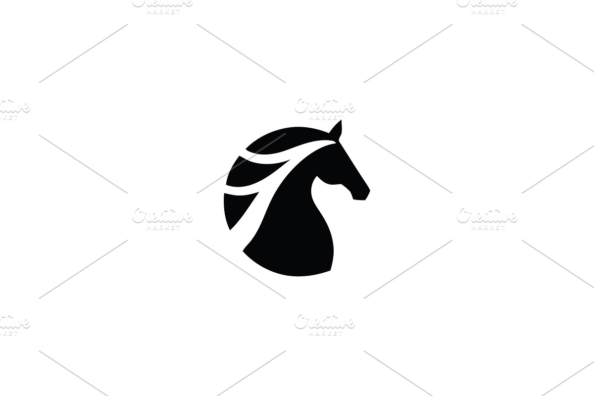 Negative Space Stallion Emblem, a Branding & Logo Template by Vectorium Studio (Photo 1 of 2)