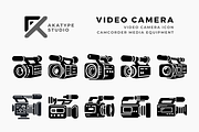 Video Camera Icon Vector, an Icon by Akatype Studio (Thumbnail 1 of 3)