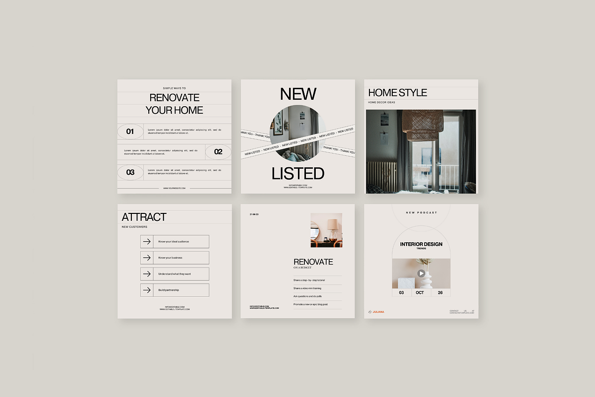Real Estate Social Media Templates, a Social Media Template by Prapti Design (Photo 4 of 14)