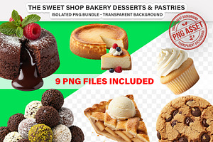 Sweet Desserts & Pastries - PNG