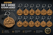Keychain Dad's Garage Lasercut 12, a Decorative Illustration by OTVEY DESIGN (Thumbnail 1 of 13)