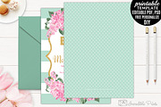 Mint Gold and Pink Bridal Shower, an Invitation Template by Blush Roses Print (Thumbnail 2 of 2)