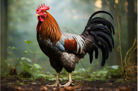Noisy Rooster on farm fence, an Animal Photo by Ylivdesign