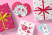 Cat in Love | Clipart & Patterns, an Animal Illustration by TaniCreatures (Thumbnail 2 of 9)