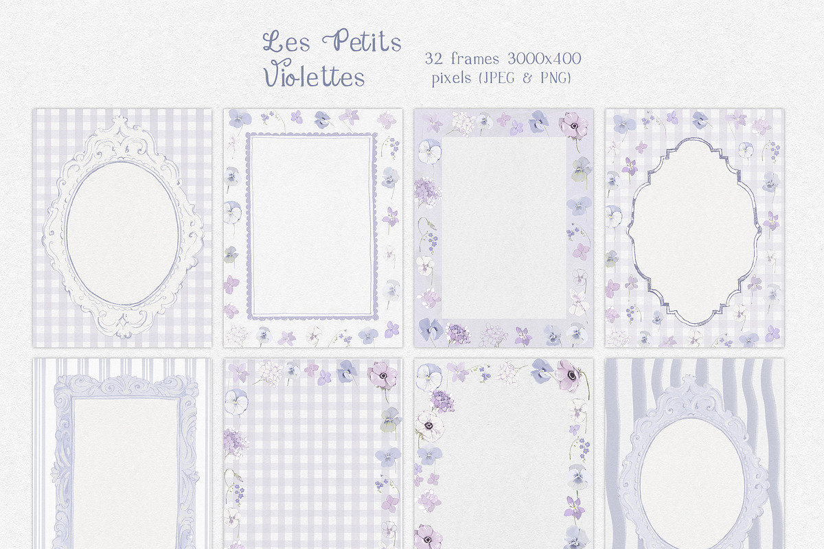 Purple Cottagecore Flowers PNG, a Decorative Illustration by whiteheartdesign (Photo 4 of 17)
