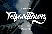 Telford Town - Bold Script Font, a Script Font by Mayofont (Thumbnail 1 of 11)