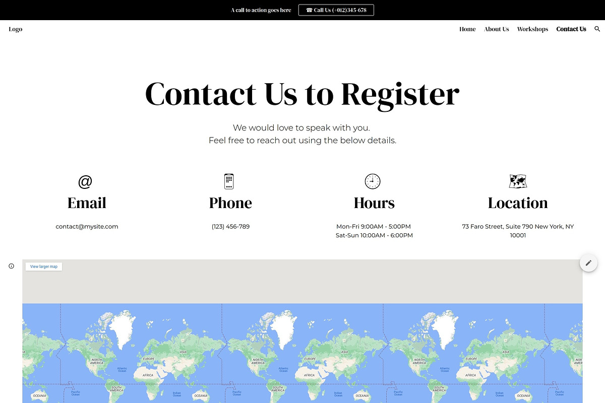 Workshop / Google Site Wireframe, a Websites & App Template by Template Heaven (Photo 5 of 5)