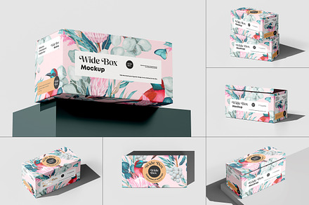 Wide Box Mock-up, a Packaging Mockup by Yogurt86