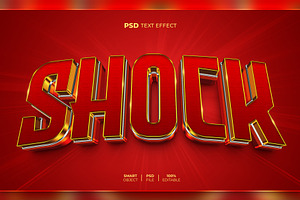 Shock 3D Editable Text Effect