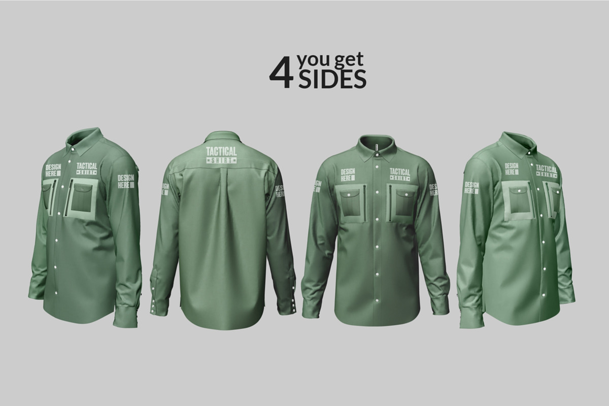 Tactical Shirt Mockup, a Shirt Mockup by image touch (Photo 5 of 5)