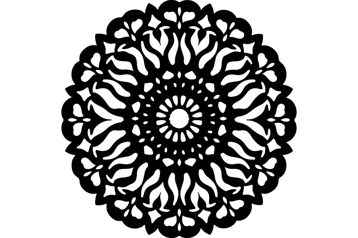 Ornate Black Mandala Vector Set, an Object Graphic by Creativeshirt (Photo 5 of 7)