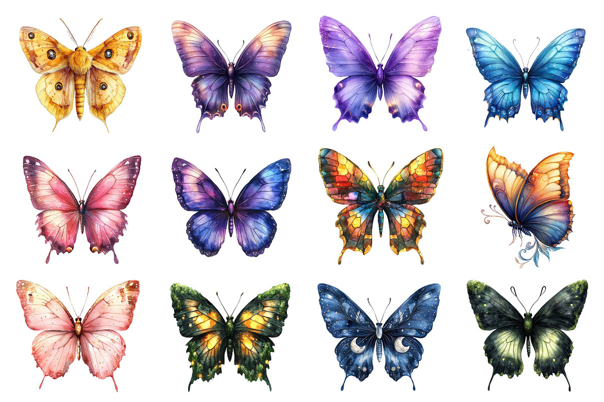 Magic Butterflies Clipart, an Illustration by Dream Creation (Photo 2 of 4)