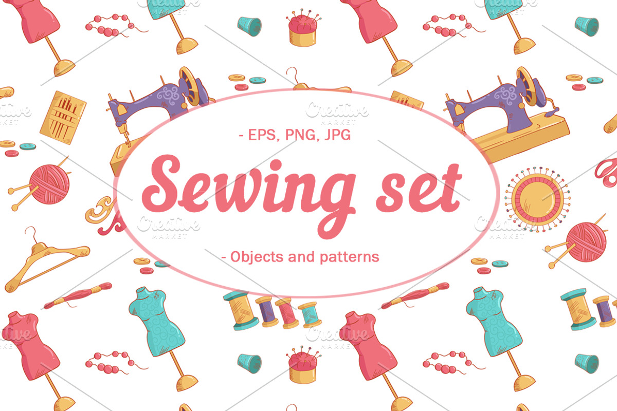 Sewing, a Background Graphic by Anna Violet