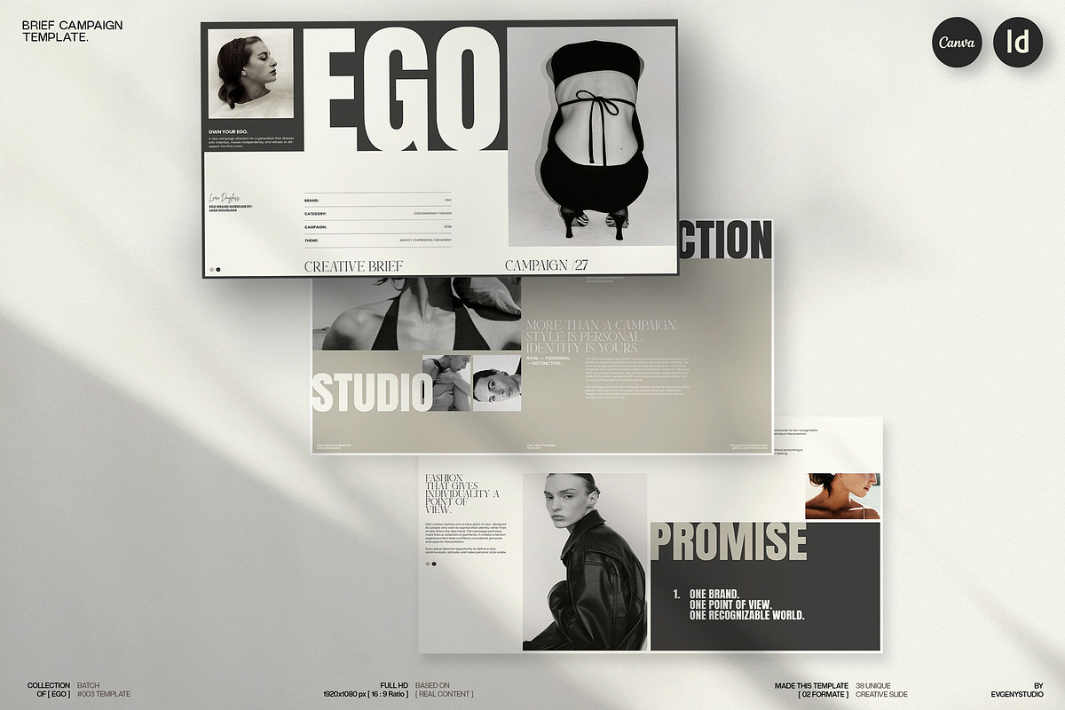 EGO Creative Brief Campaign | CANVA, a Presentation Template by evgenystudio (Photo 1 of 11)