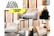 Woven Throw Template Bundle | Mockup, a Household Mockup by VisualGrid (Thumbnail 3 of 9)