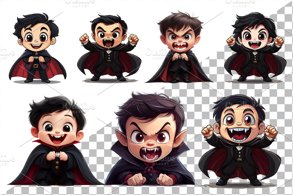 Cute cartoon Dracula. TShirt Sticker, an Animal Illustration by KENO Mascots (Photo 2 of 10)