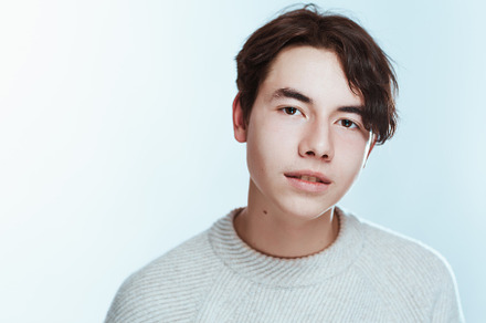 Portrait of a teenager brunette guy stock photo containing person and portrait