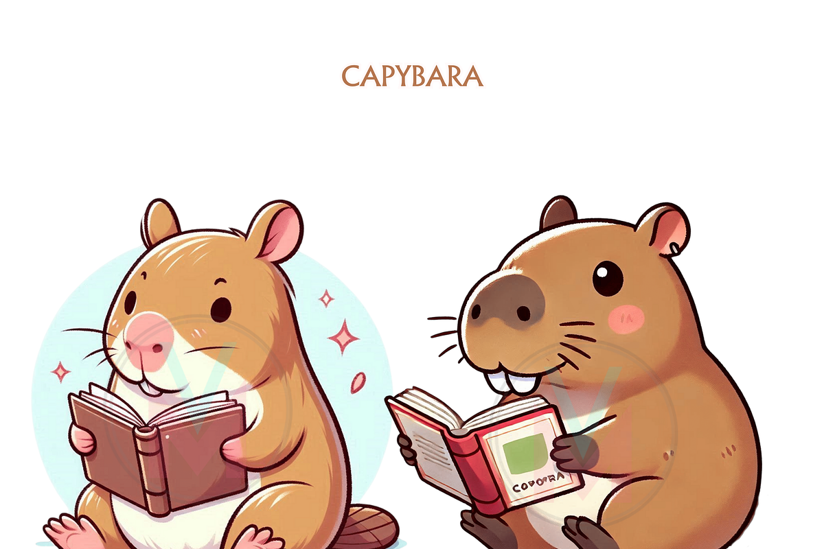 Cute Capybara PNG 35Funny Clipart, an Animal Illustration by VM PARTYS  BY TAIRUMA (Photo 2 of 10)