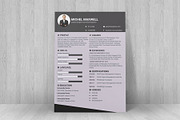 Clean Resume/CV design Template, a Resume Template by designvillage (Thumbnail 7 of 13)