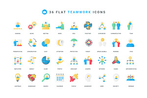 Teamwork project development icons, an Object Illustration by Lemberg Vector