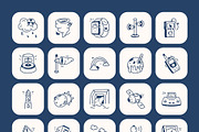 Weather Doodle Art Set, an Outline Icon by Vectors Market (Thumbnail 7 of 8)