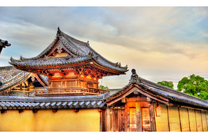 View of horyuji temple in ikaruga nara containing ancient, architecture, and, an Architecture Photo by Leonid Andronov