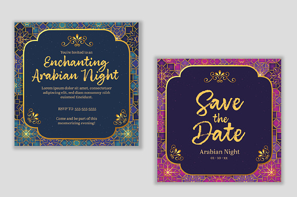 Enchanting Arabian Night Invitation preview 2