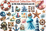 Watercolor Nautical Collection Clipa, an Illustration by Sublimation Artist (Thumbnail 1 of 6)