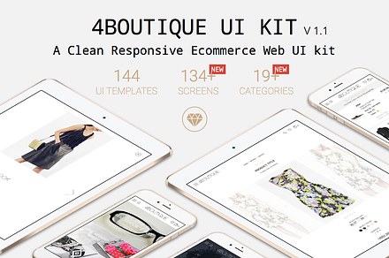 4Boutique Ecommerce UI KIT Sketch