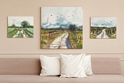 Watercolor Dirt Road & Landscapes, an Illustration by Yorda Studio (Thumbnail 9 of 11)