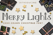 MERRY LIGHTS - Christmas font, a Script Font by Yashroom (Thumbnail 1 of 7)