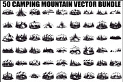50 Camping Mountain Vector Bundle, an Illustration by jahid234 (Thumbnail 1 of 51)