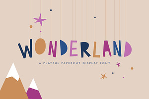 Wonderland Papercut Style Font