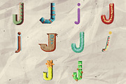 260 Stylized Alphabets (for collage), an Object Graphic by Megan Aili Designs (Thumbnail 11 of 28)